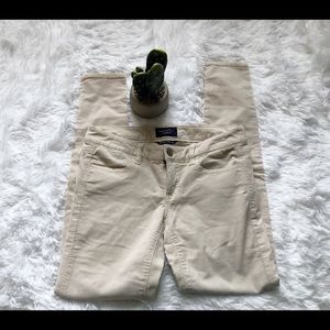 American Eagle Outfitters Cream Courduroy Skinny